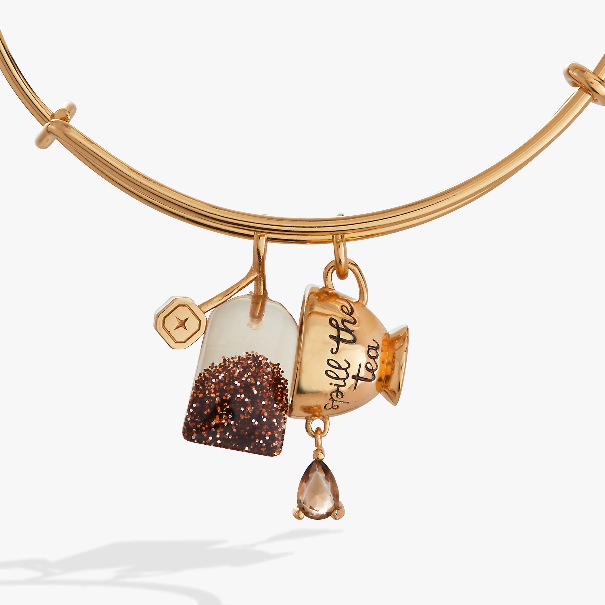 'Spill the Tea' Cup & Tea Bag Charm Bangle - Aaria Tees Aaria Tees
