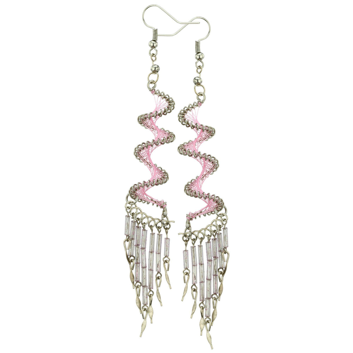 Spiral Swirl Peruvian Thread Earrings - Aaria Tees