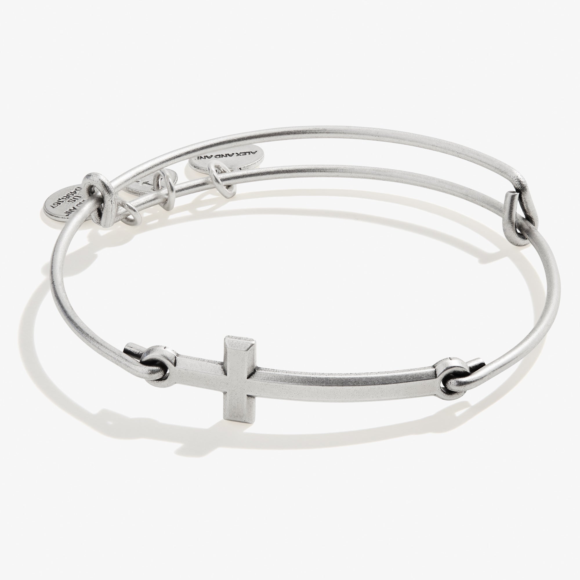 Spiritual Armor Cross Inline Charm Bangle - Aaria Tees Aaria Tees