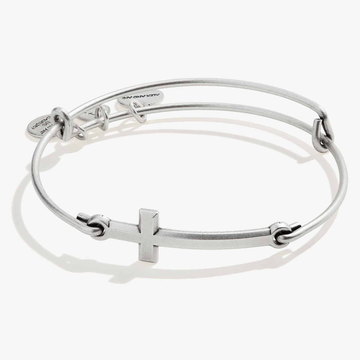 Spiritual Armor Cross Inline Charm Bangle - Aaria Tees