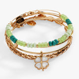 Lucky Four-Leaf Clover Set of 3 Bangles - Aaria Tees Aaria Tees
