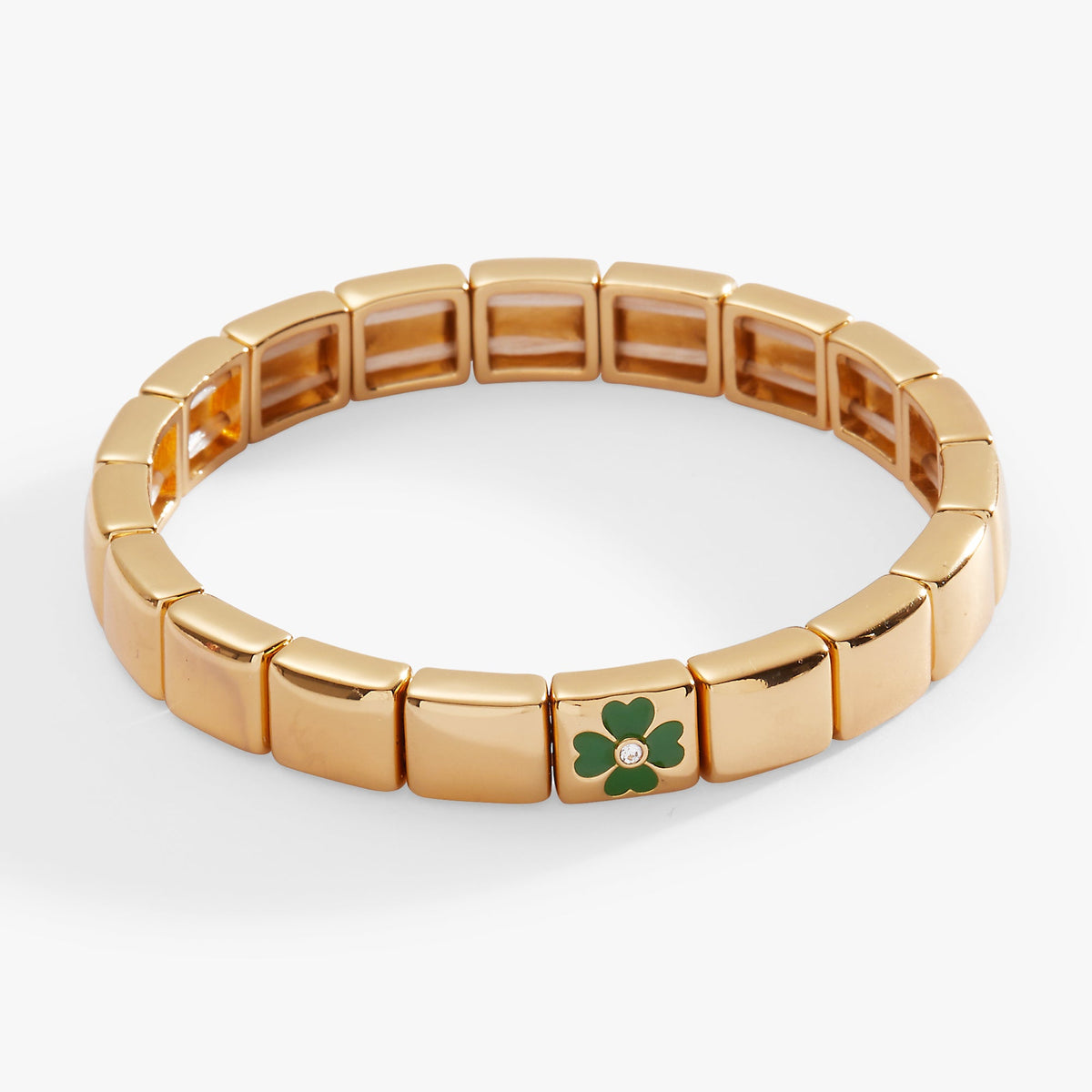 Lucky Four-Leaf Clover Stretch Bracelet - Aaria Tees
