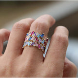 Stacie Rainbow Baguette Ring Aaria Tees