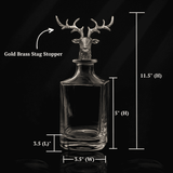 Gold Stag Deer Decanter Aaria Tees