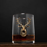 Gold Stag Deer Whiskey Glasses Aaria Tees