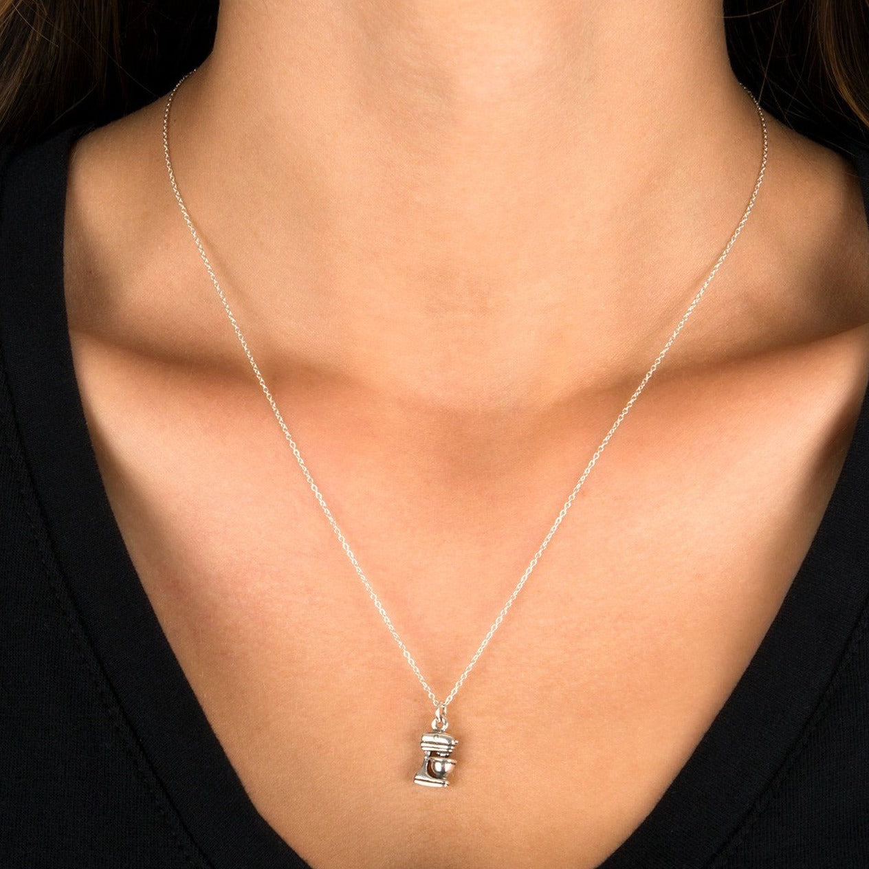 Stand Mixer Sterling Necklace - Aaria Tees Aaria Tees