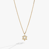 Star of David Heart Necklace, 14kt Gold Plated - Aaria Tees Aaria Tees
