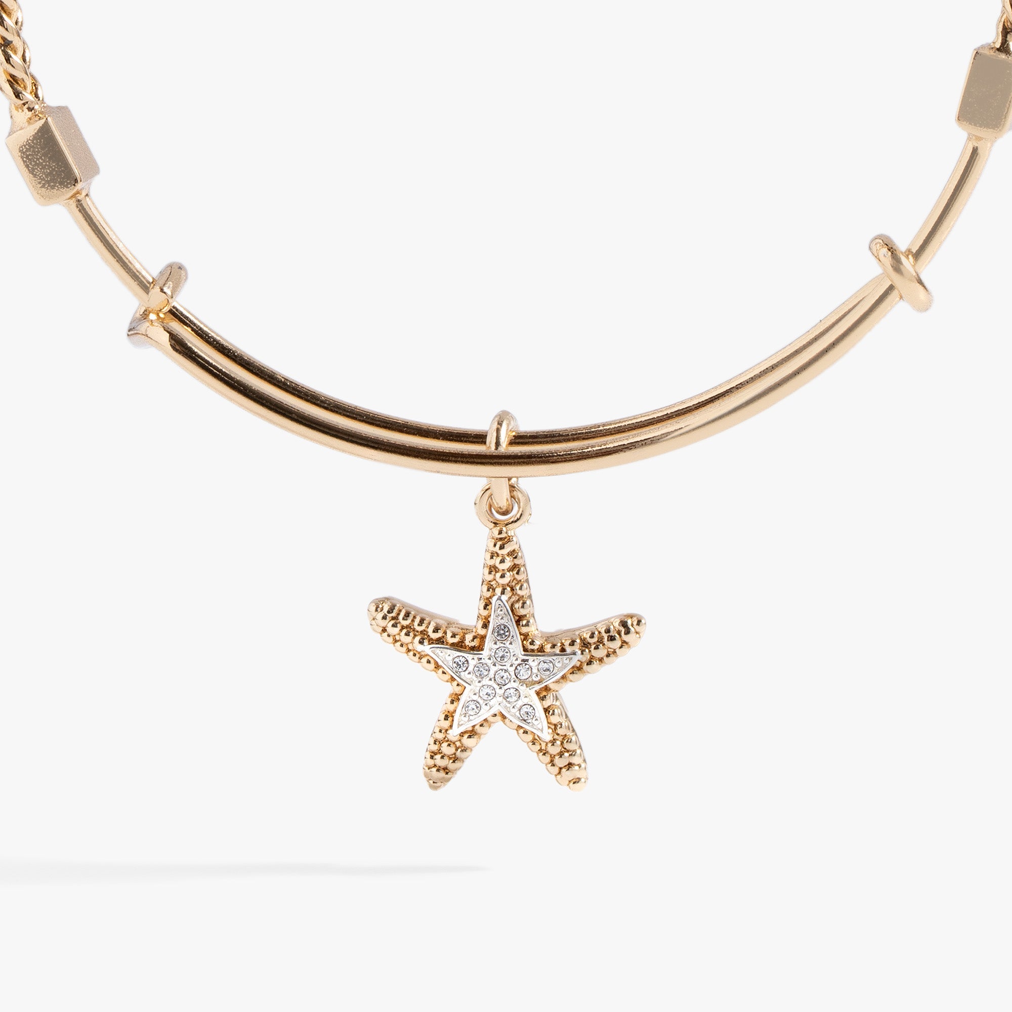 Textured Starfish Charm Bangle - Aaria Tees Aaria Tees