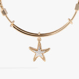 Textured Starfish Charm Bangle - Aaria Tees Aaria Tees