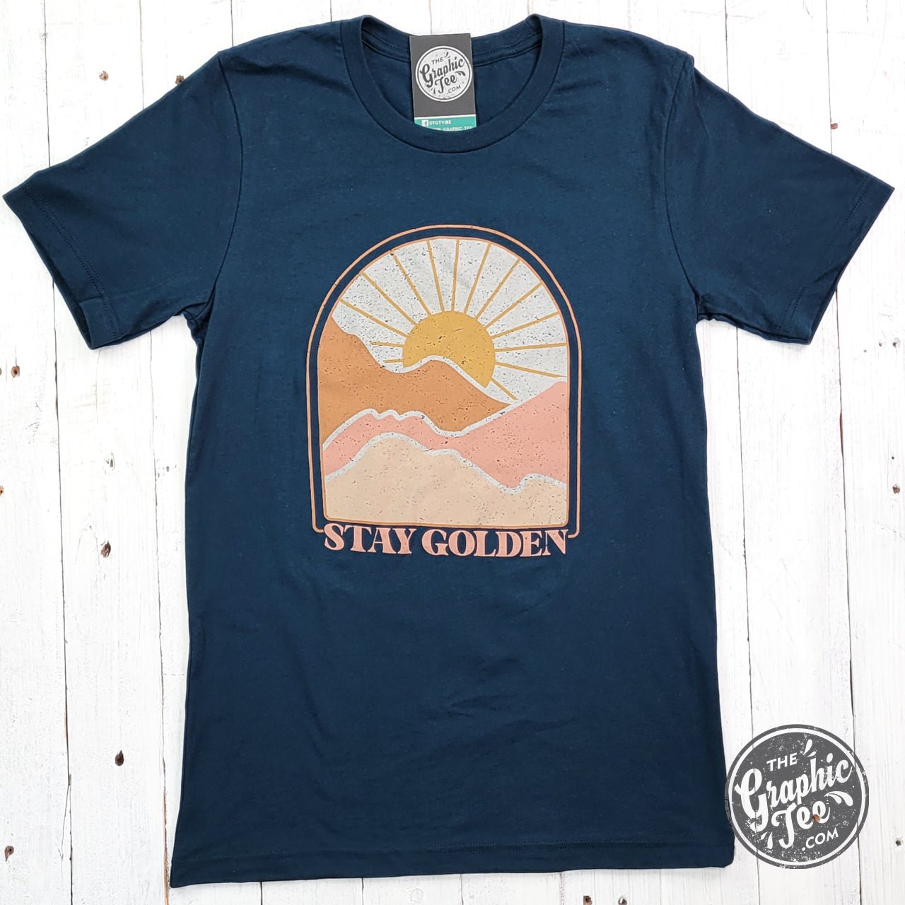 Stay Golden Atlantic Color Short Sleeve Tee - Aaria Tees Aaria Tees