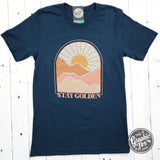Stay Golden Atlantic Color Short Sleeve Tee - Aaria Tees Aaria Tees