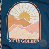 Stay Golden Atlantic Color Short Sleeve Tee - Aaria Tees Aaria Tees