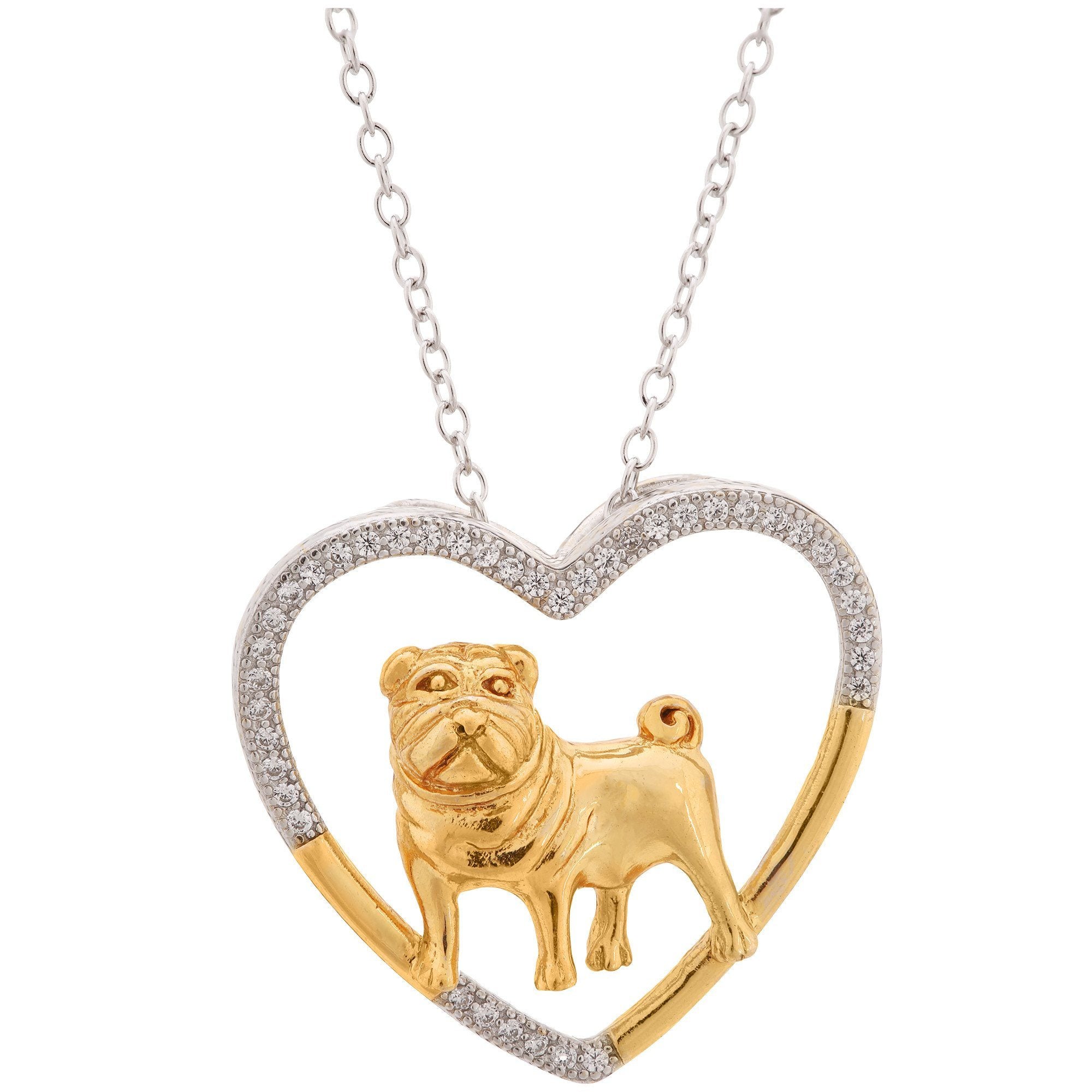 Sterling & Gold Plated Dog Breed Necklace - Aaria Tees Aaria Tees