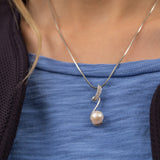 Sterling Swirl Pearl Necklace - Aaria Tees Aaria Tees