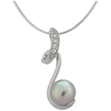Sterling Swirl Pearl Necklace - Aaria Tees Aaria Tees