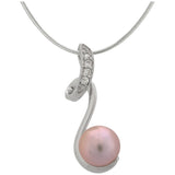 Sterling Swirl Pearl Necklace - Aaria Tees Aaria Tees