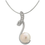 Sterling Swirl Pearl Necklace - Aaria Tees Aaria Tees