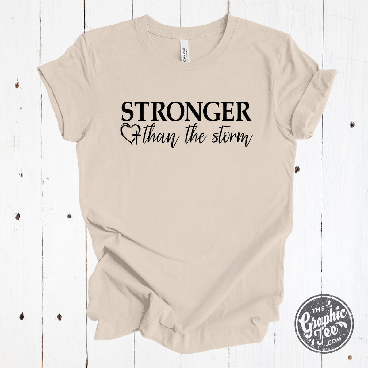 Stronger than the Storm Crewneck Tee - Aaria Tees
