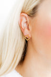 Wyatt Small Square Stud Earrings - Aaria Tees Aaria Tees