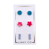 Stud Trio Stud Earring Set - Lollipop - Aaria Tees Aaria Tees