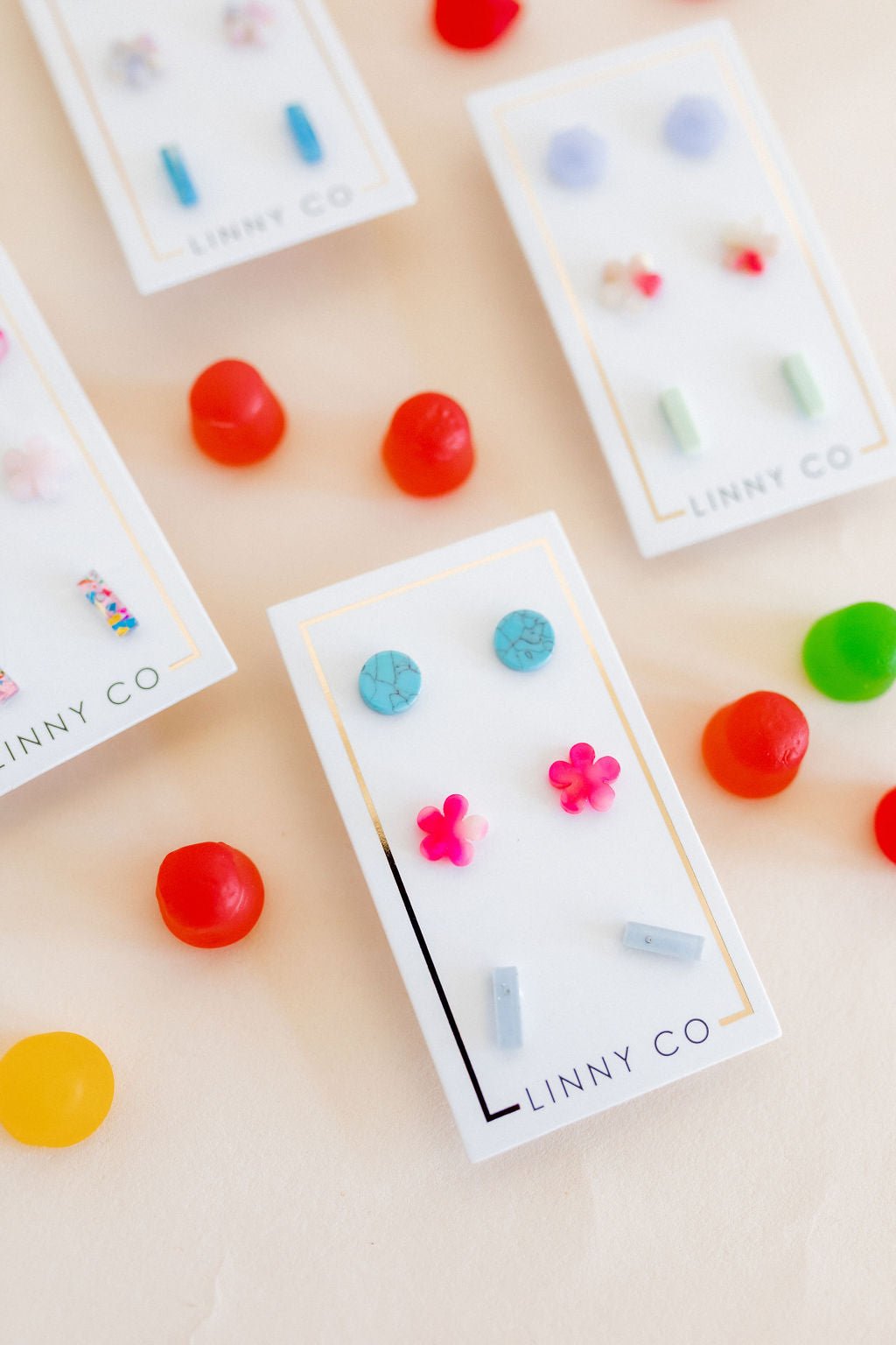 Stud Trio Stud Earring Set - Lollipop - Aaria Tees Aaria Tees