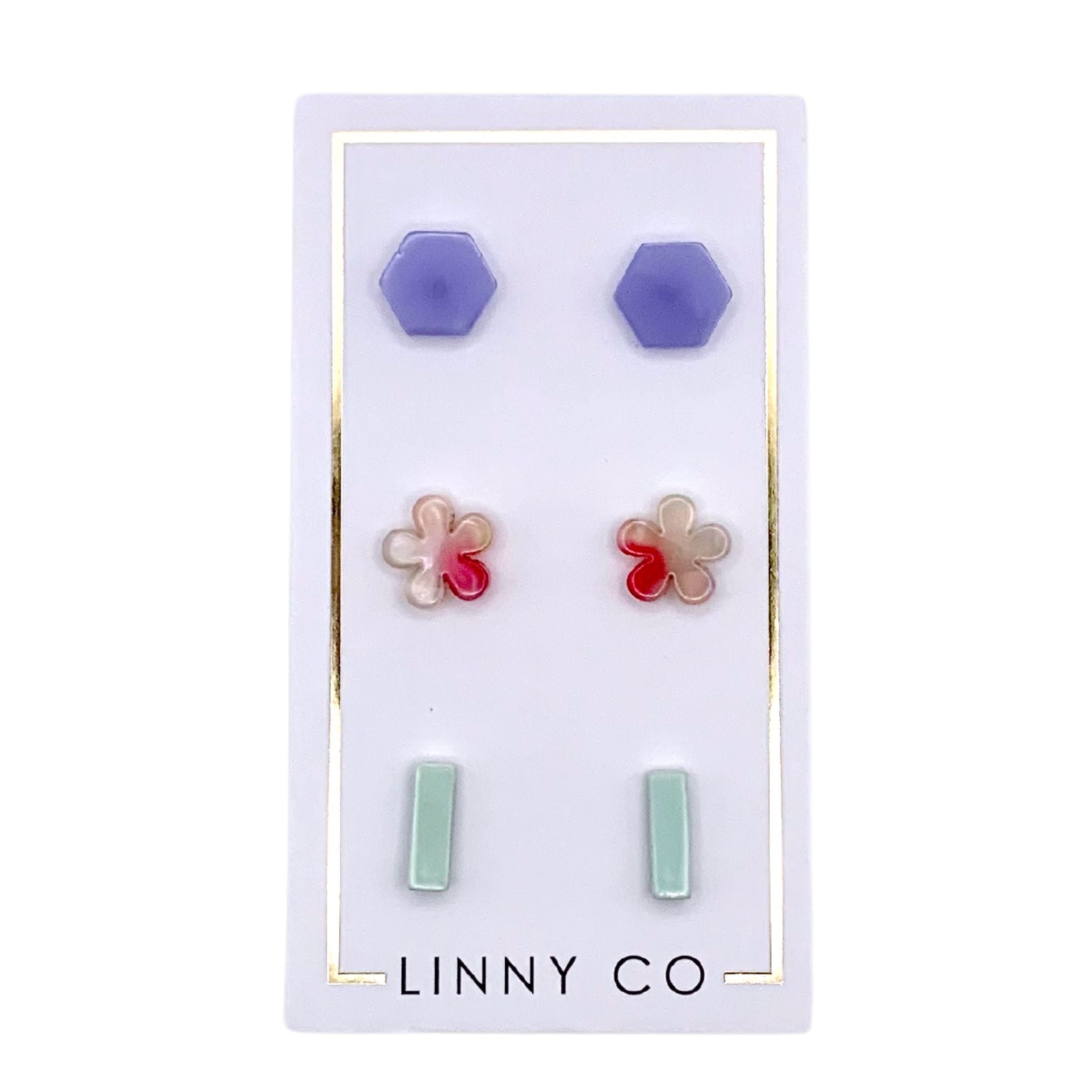 Stud Trio Stud Earring Set - Triple Scoop - Aaria Tees Aaria Tees