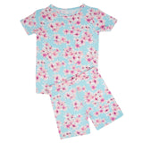 Pretty Pink Floral Summer Pajama Set Aaria Tees