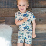 Trucks Diggers Construction  Summer Pajama Set Aaria Tees
