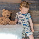 Trucks Diggers Construction  Summer Pajama Set Aaria Tees