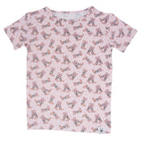 Cowhide Boots Bows Summer Pajama Set Aaria Tees
