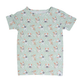 Mint Frenchie Puppy Summer Pajama Set Aaria Tees