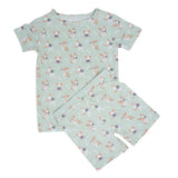 Mint Frenchie Puppy Summer Pajama Set Aaria Tees