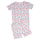 Ladybug Flower Garden Summer Pajama Set Aaria Tees