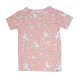 Pink Bunny Floral Summer Pajama Set Aaria Tees
