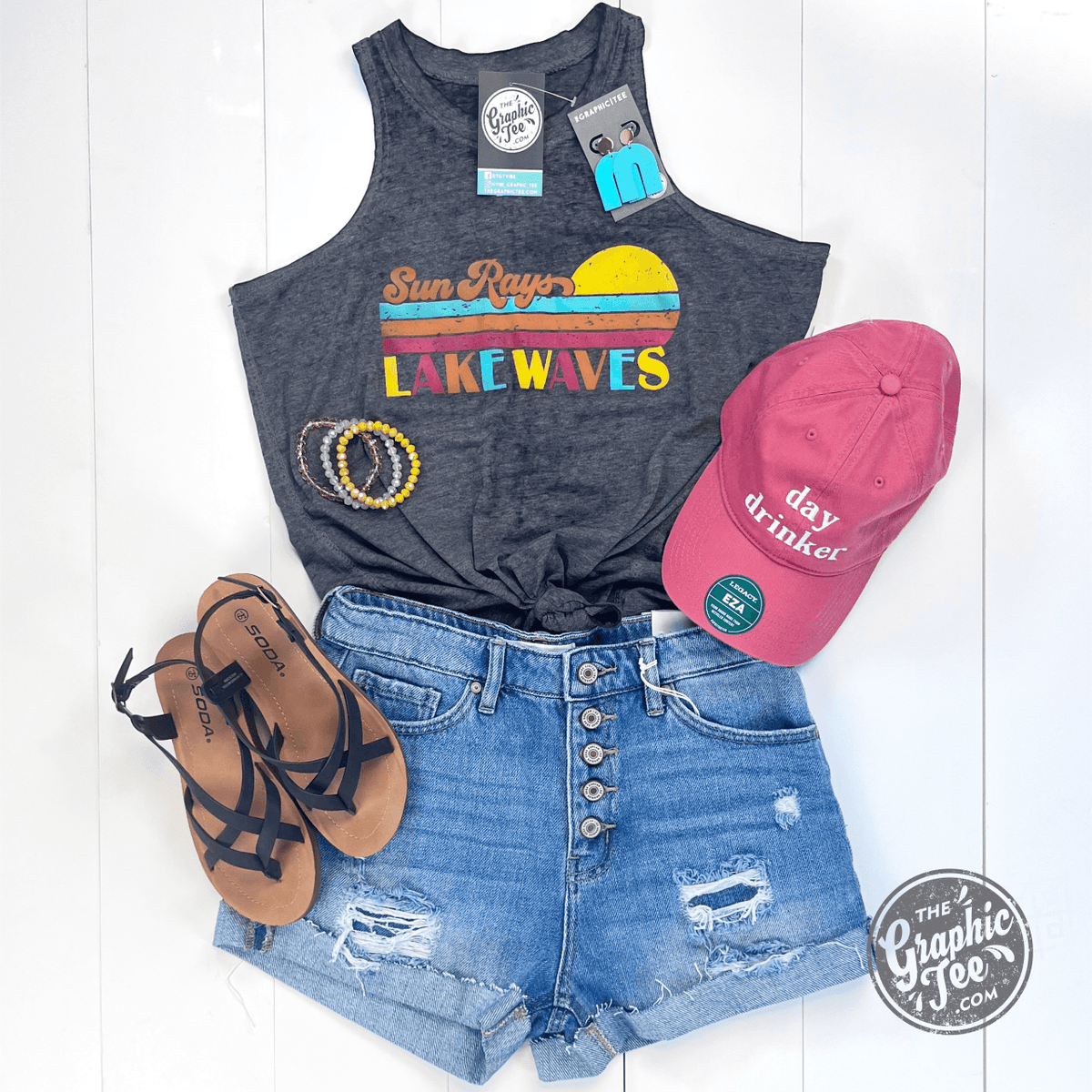 Sun Rays, Lake Waves - Ladies Tank - Aaria Tees