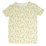 Surfboard Waves Big Kid Pajama S/S Aaria Tees