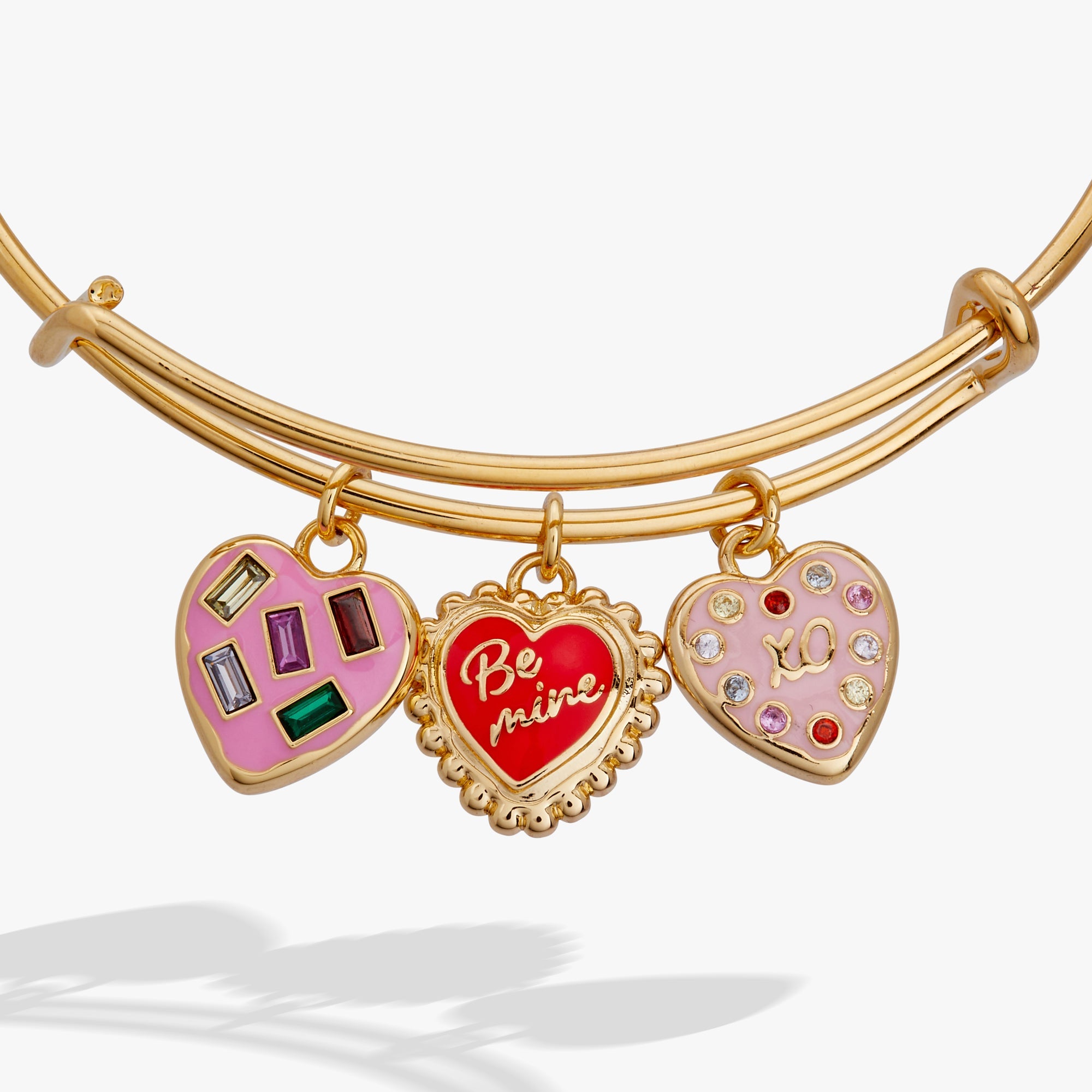 Sweet Shop 'Be Mine' Heart Multi Charm Bangle - Aaria Tees Aaria Tees