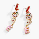 Sweet Shop 'Love' Linear Drop Statement Earrings - Aaria Tees Aaria Tees