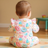 Sweet Tooth Flutter Sleeve Romper Aaria Tees
