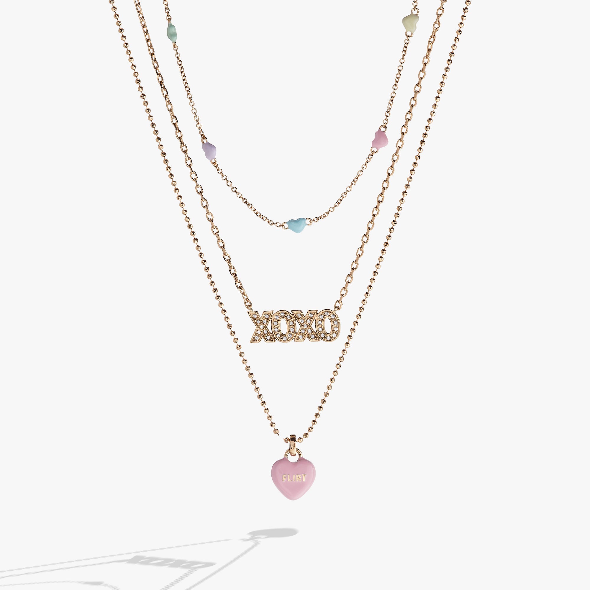 Sweethearts® Triple-Strand Charm Necklace - Aaria Tees Aaria Tees