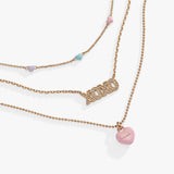 Sweethearts® Triple-Strand Charm Necklace - Aaria Tees Aaria Tees