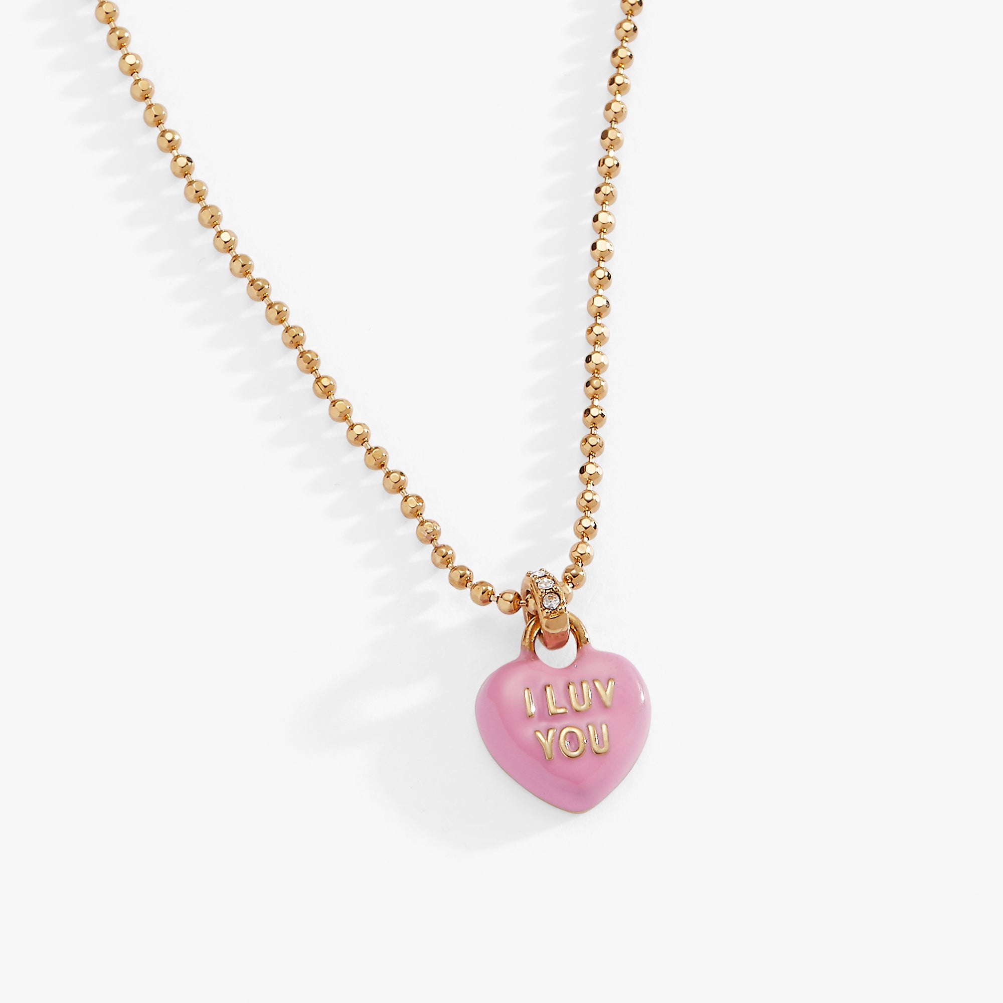 Sweethearts® 'I Luv You' Charm Necklace - Aaria Tees Aaria Tees