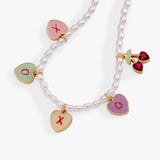 Sweethearts® ‘XOXO’ Heart Charm Beaded Pearl Bracelet - Aaria Tees Aaria Tees