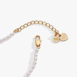 Sweethearts® ‘XOXO’ Heart Charm Beaded Pearl Bracelet - Aaria Tees Aaria Tees