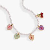 Sweethearts® ‘XOXO’ Heart Charm Pearl Beaded Necklace - Aaria Tees Aaria Tees