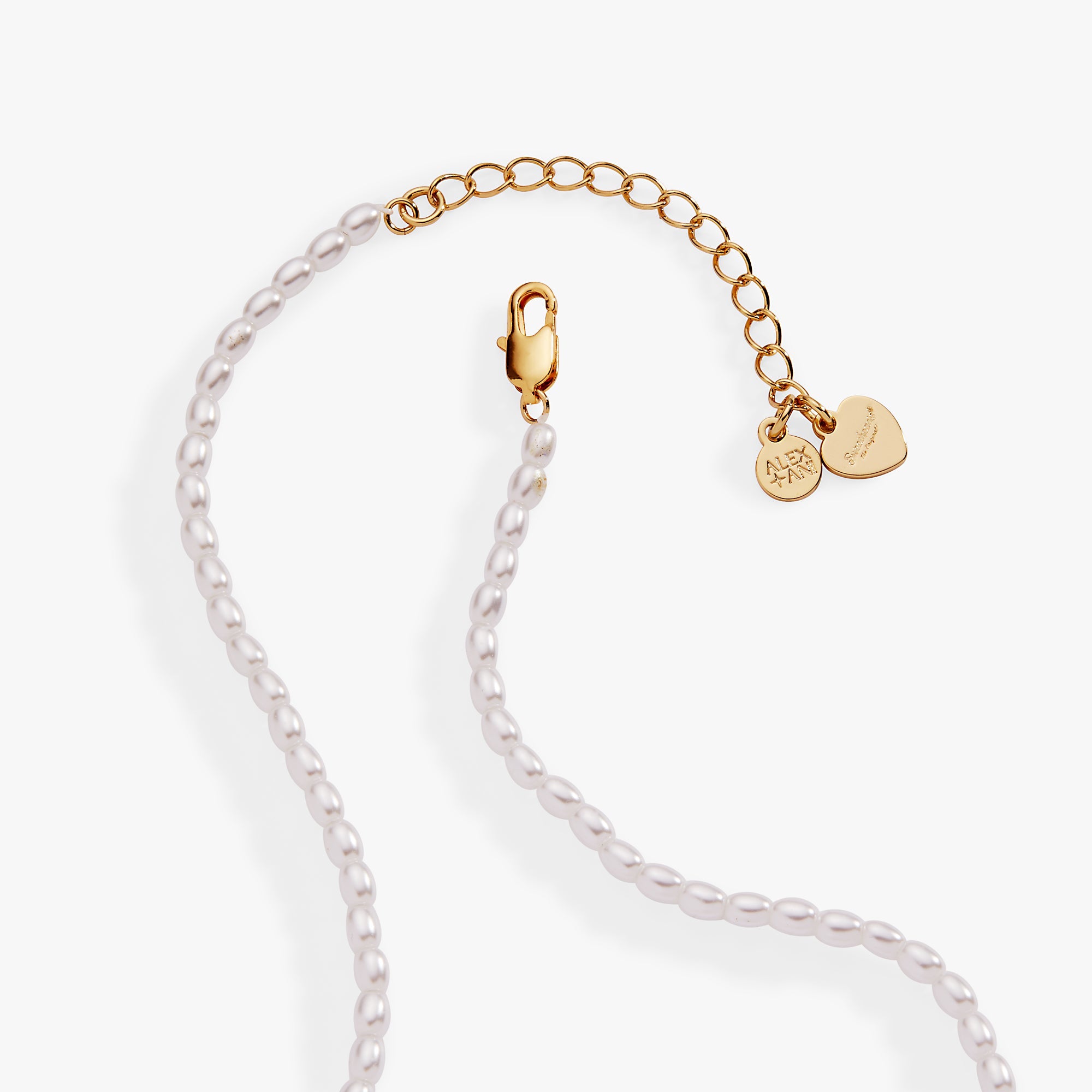 Sweethearts® ‘XOXO’ Heart Charm Pearl Beaded Necklace - Aaria Tees Aaria Tees