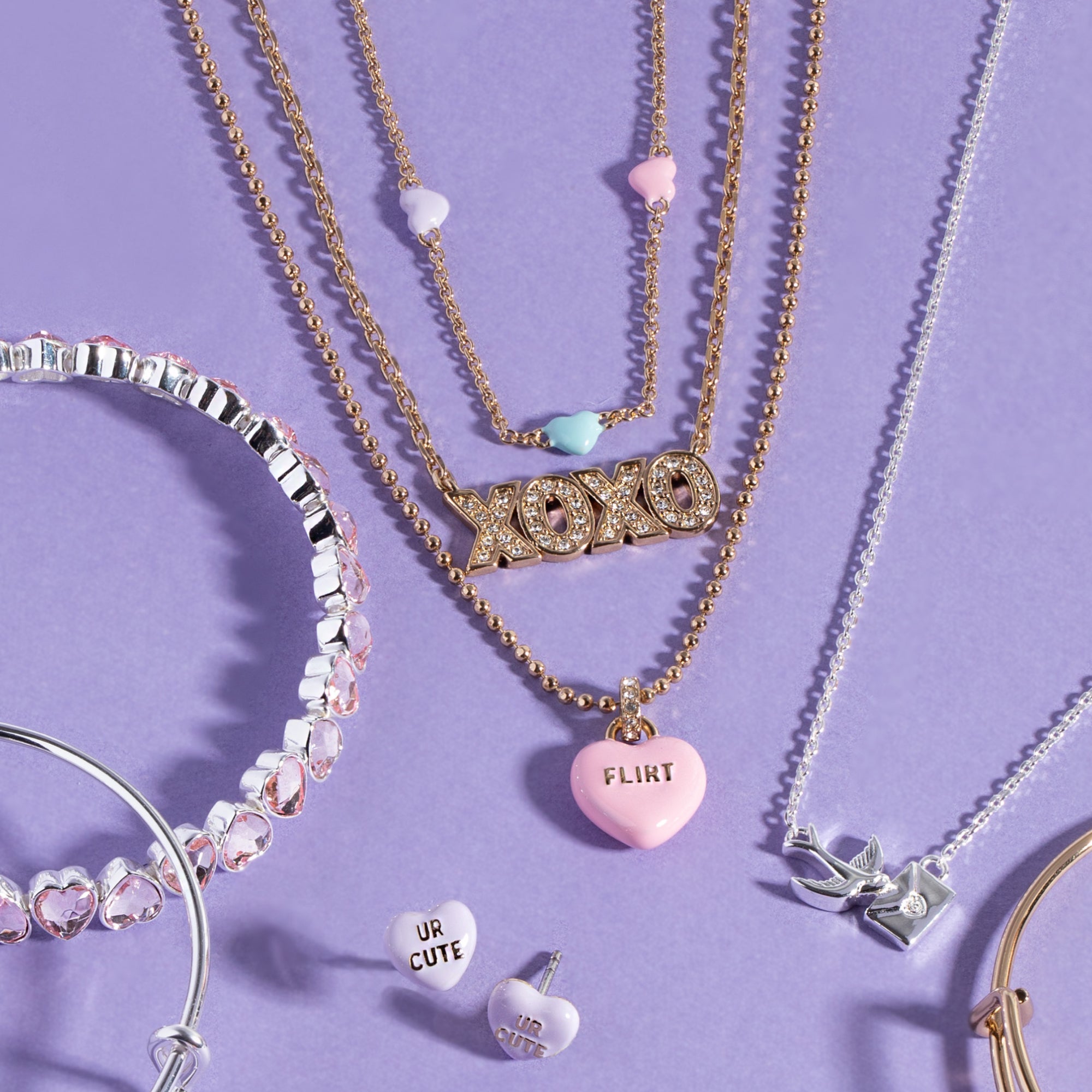 Sweethearts® Triple-Strand Charm Necklace - Aaria Tees Aaria Tees