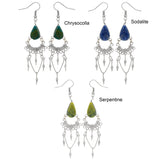 Swirls Chandelier Stone Earrings - Aaria Tees Aaria Tees