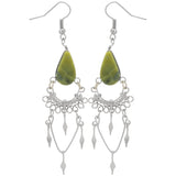 Swirls Chandelier Stone Earrings - Aaria Tees Aaria Tees