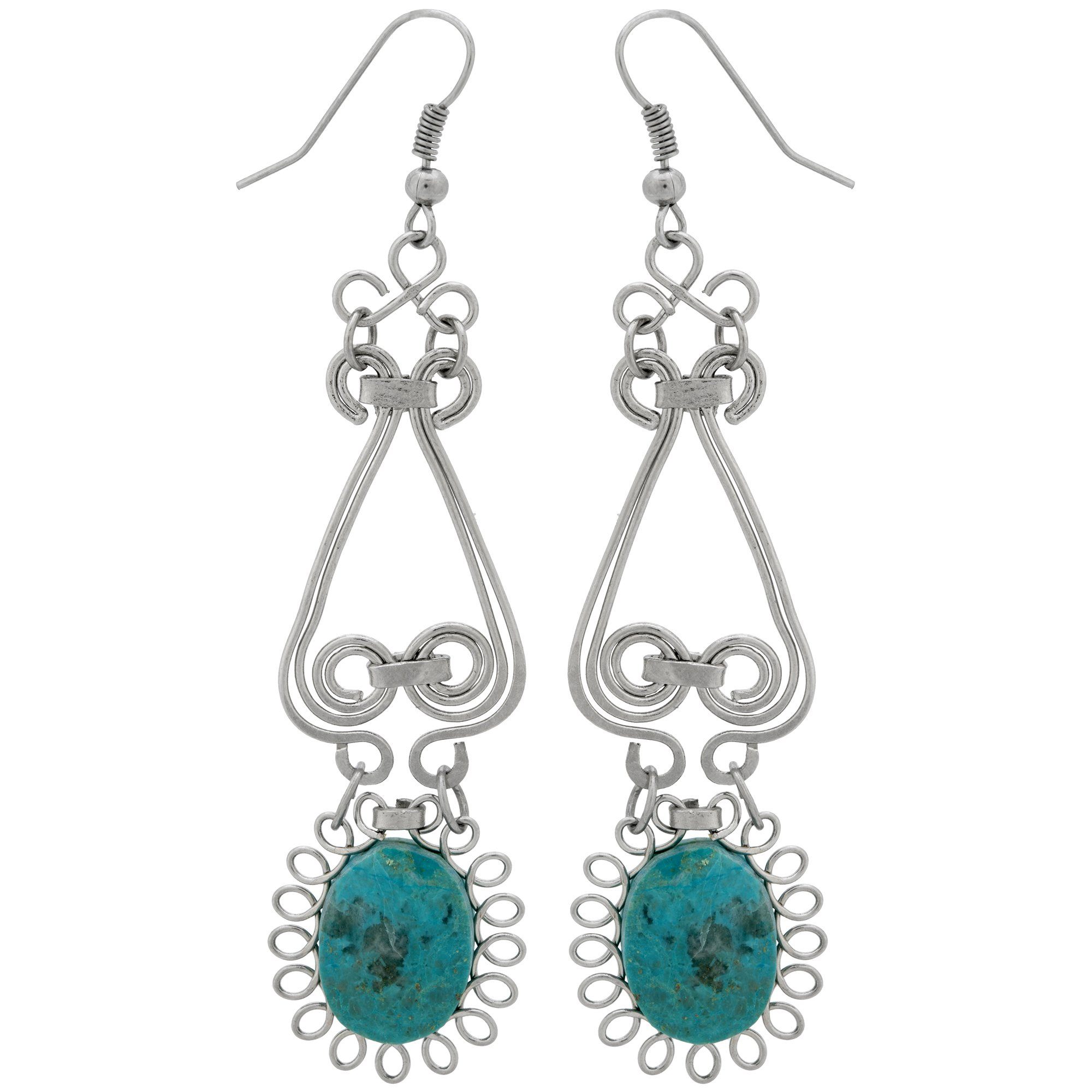 Swirls & Sunburst Stone Earrings - Aaria Tees Aaria Tees
